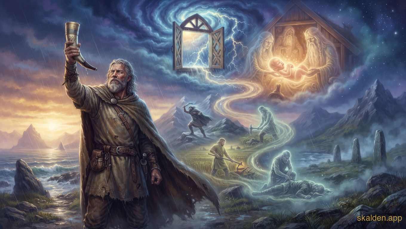 When Thor was born, thunder was outside, the window blew open, and rain was splashed on Thor just as he was born, and…
